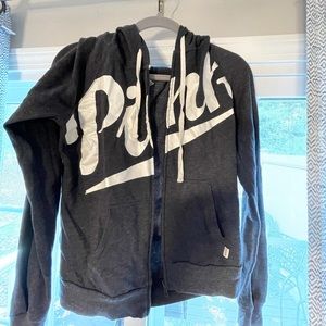 Pink zip up sweatshirt